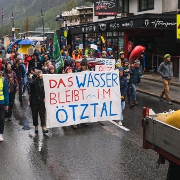 Presse Aussendung: Demo Stopp Ausbau Kaunertal 02. Oktober 2022